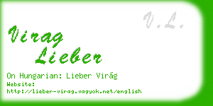 virag lieber business card